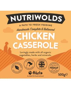 NutriWolds Raw Chicken Casserole Complete and Balanced - FEDIAF - 500g Chunky