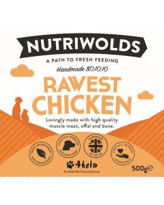 NutriWolds Raw Rawest Chicken - Working Dog 500g Chunky