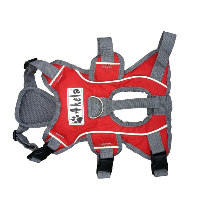 Akela Tracker Sport Dog Harness Padded Reflective Red